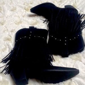 Fringe and Rhinestone Western Boot.